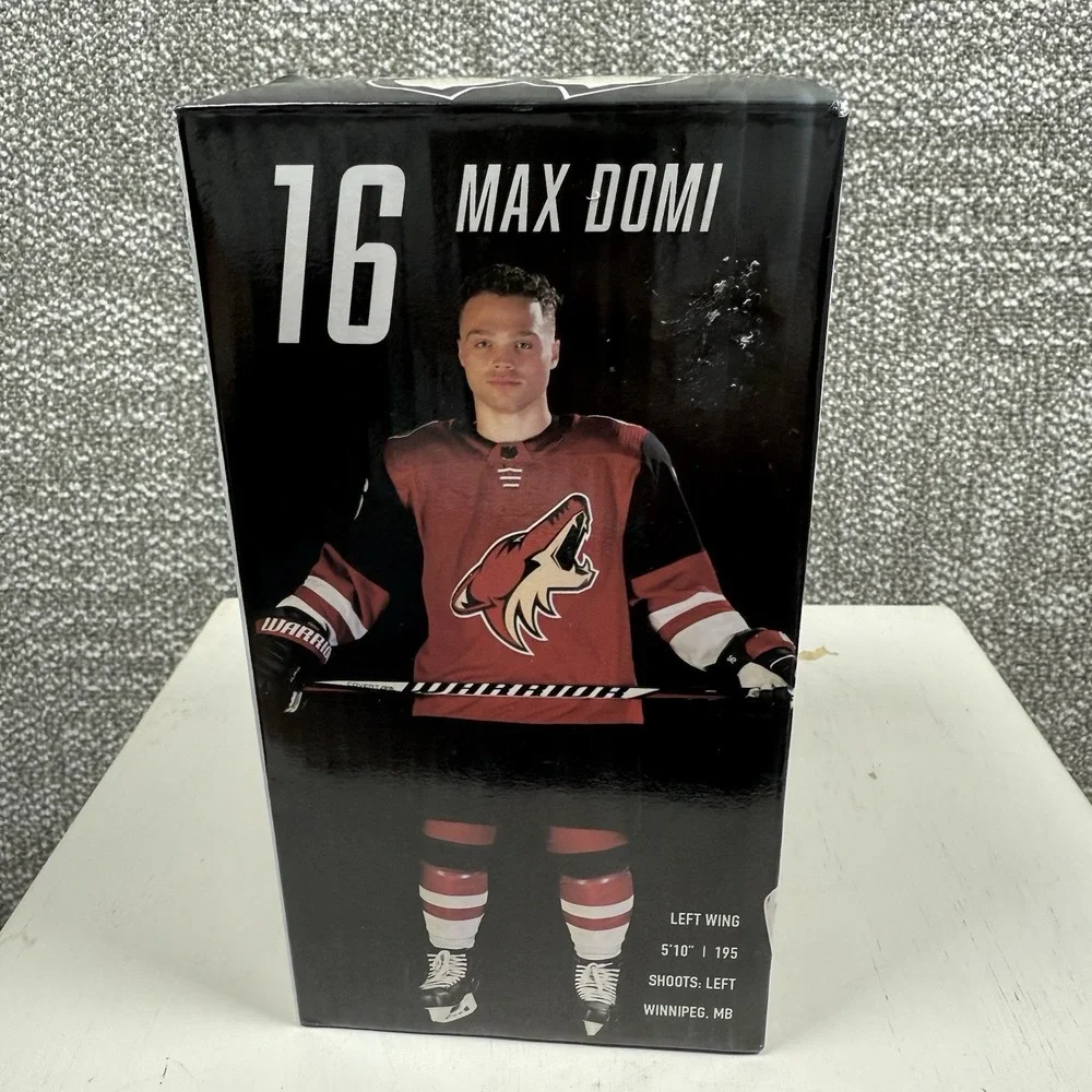 2017‎ Arizona Coyotes Max Domi Bobblehead Dog Puppy In Box NHL Hockey Bobble CIB
